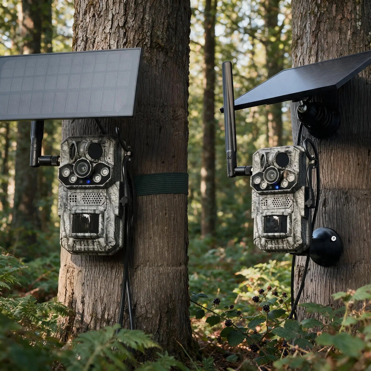 Vues détaillées du boîtier : écran de contrôle, antenne 4G et sangle Image